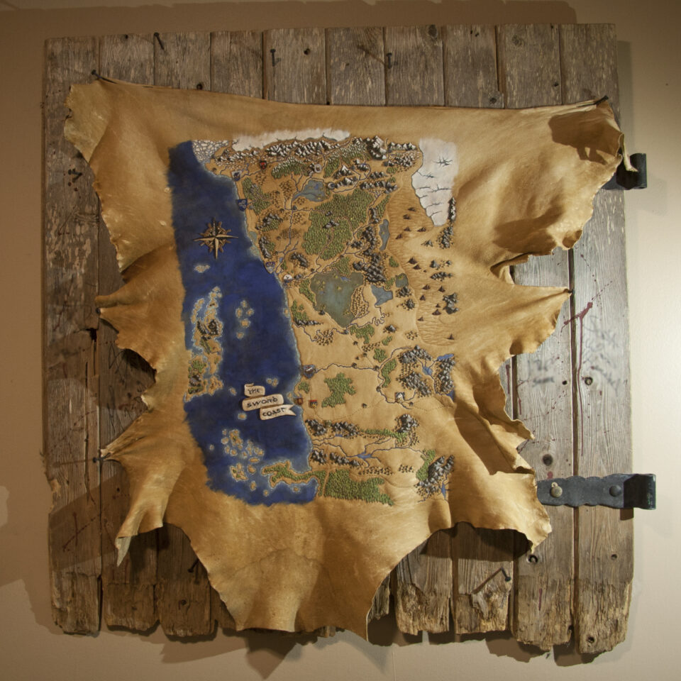 DD Leather Map of The Sword Coast Mounted
