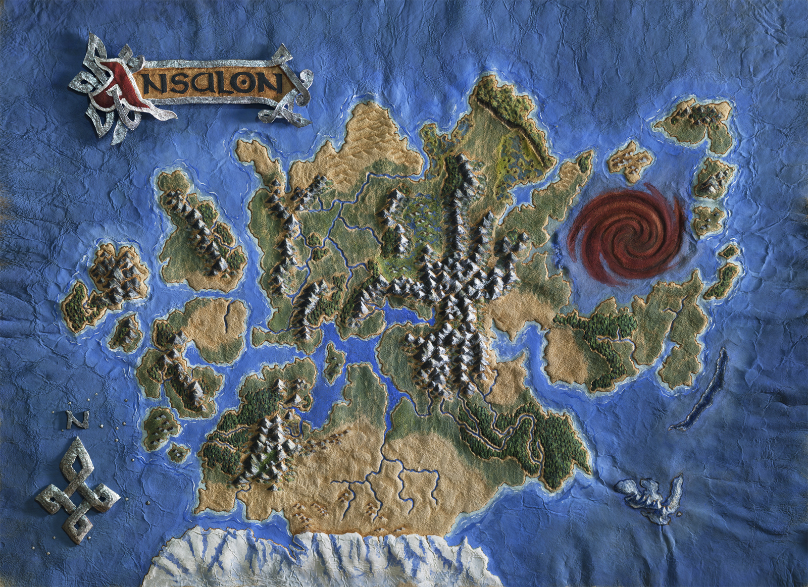 Dragonlance – Ansalon World Map Reproduction