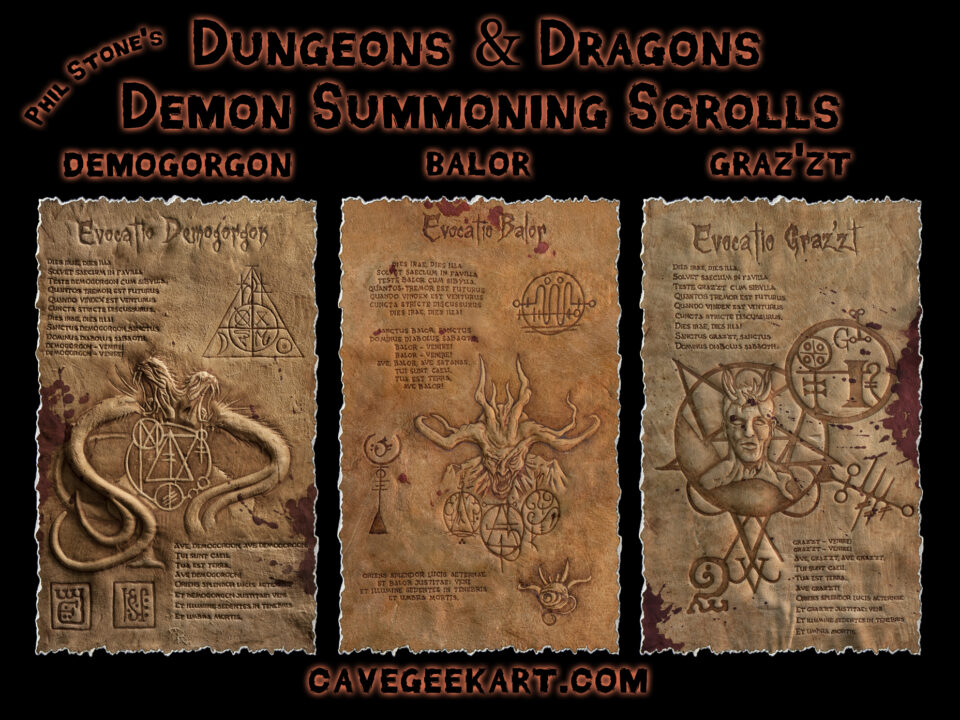 Dungeons Dragons Demon Summoning Scrolls All 3