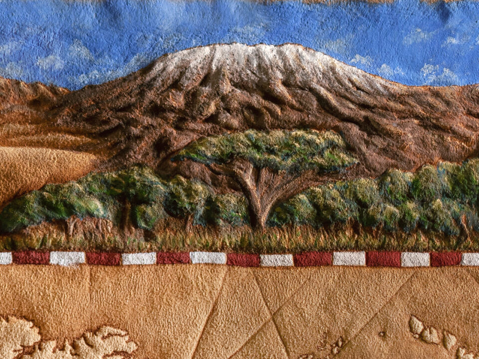 Earths Natural Wonders Color World Map Mount Kilimanjaro