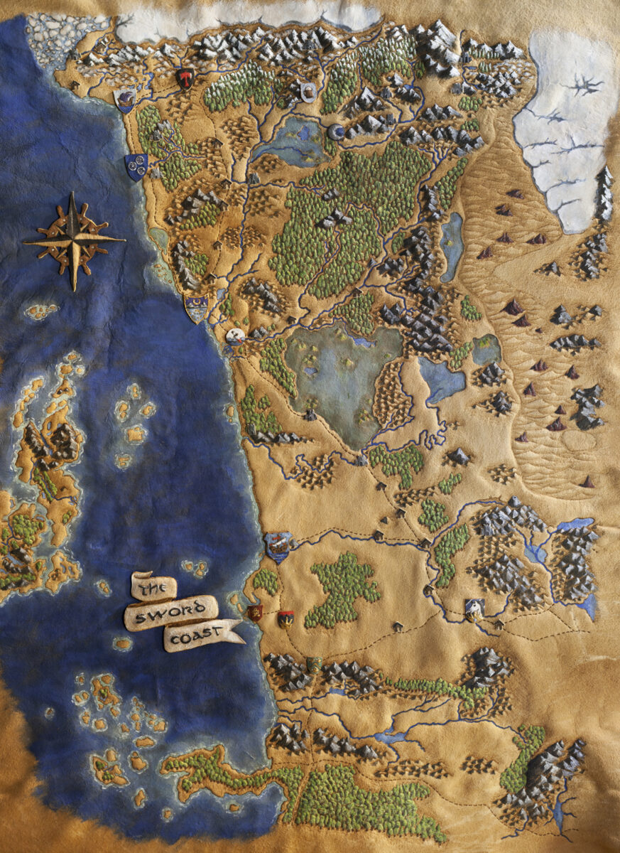 Faeruns Sword Coast World Map Giclee Reproduction scaled
