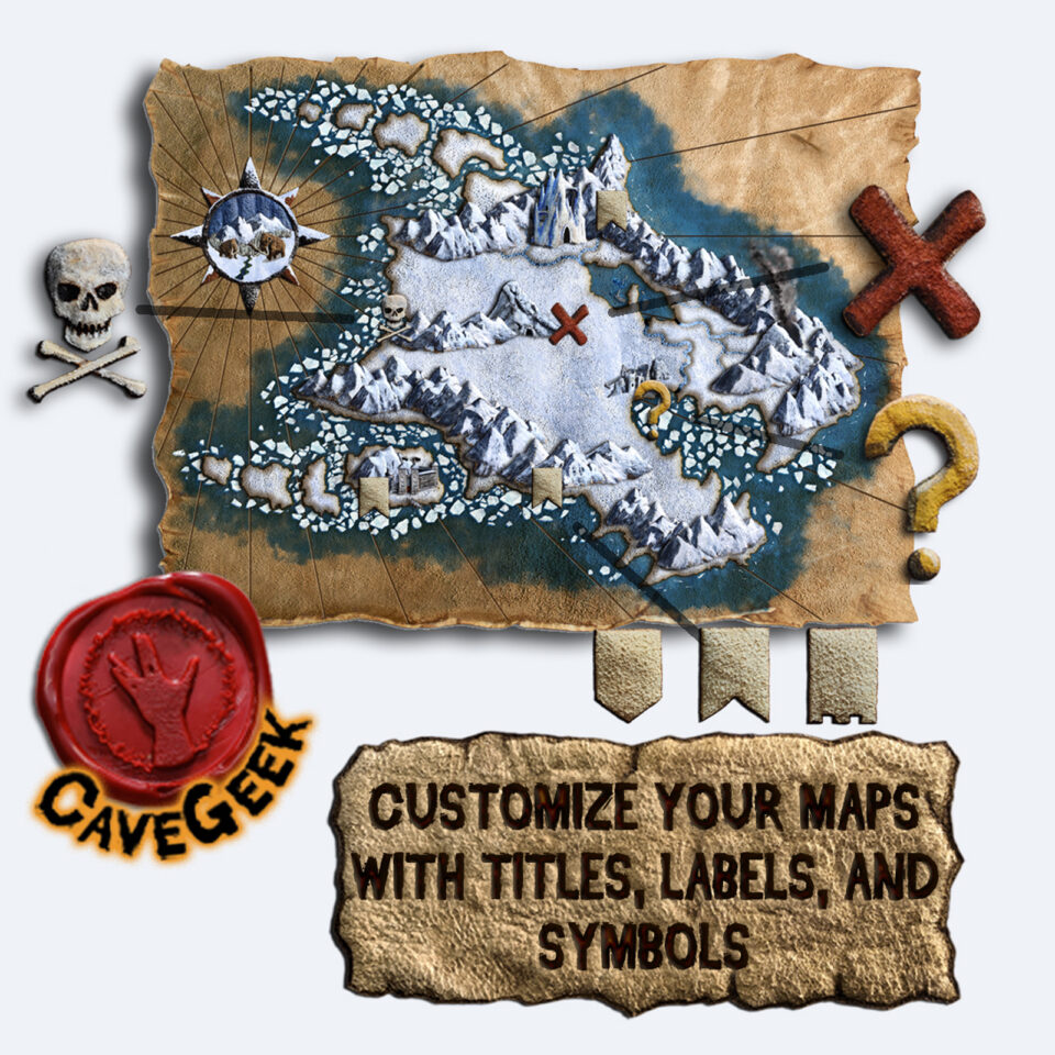Frigid Journeys Map Digital Asset Pack Symbols
