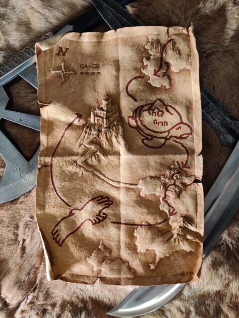 Golden Axe Leather Map Original Buckskin scaled