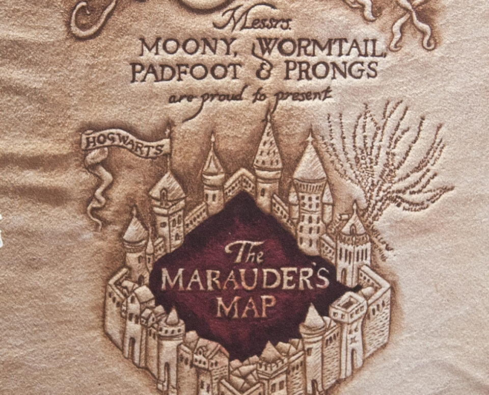 Harry Potter Marauders Map Close Up
