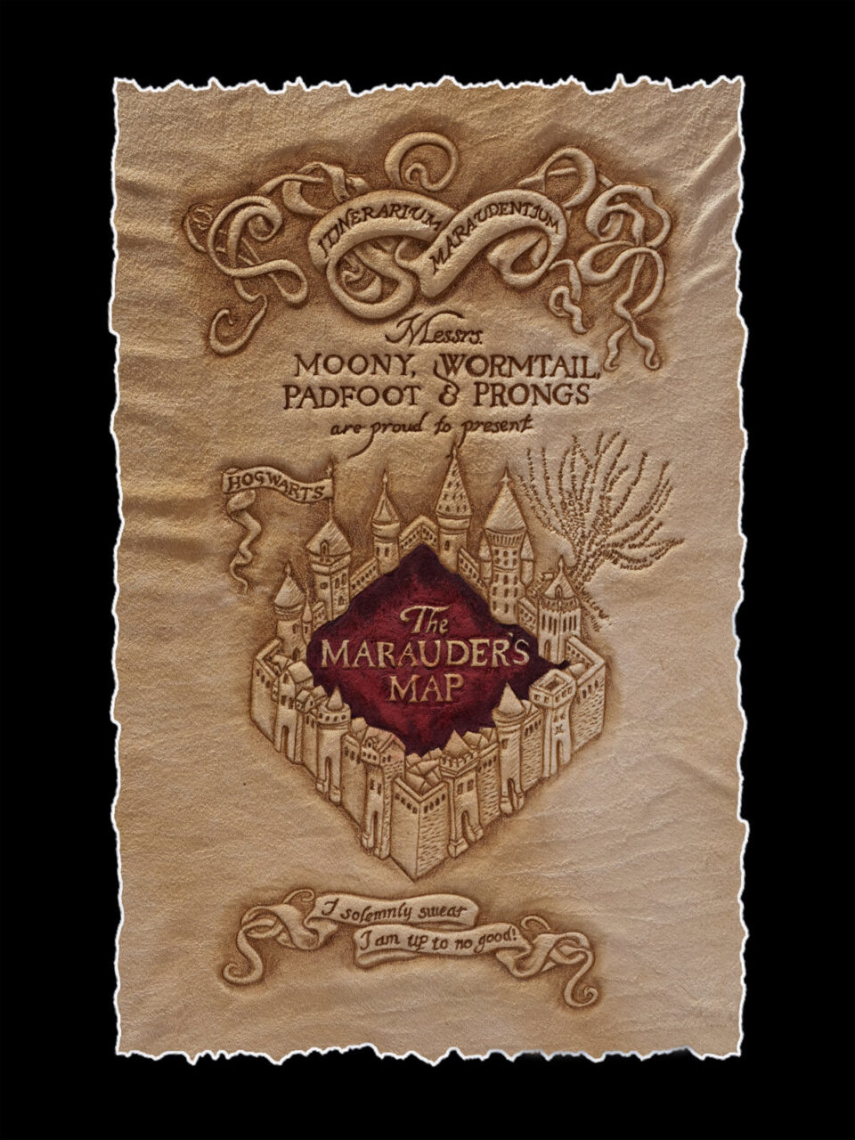Harry Potter Marauders Map Hand Deckled scaled e1678428037239