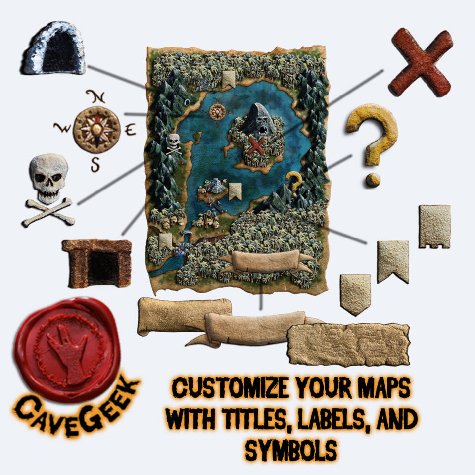 Jungle Adventures Map Digital Asset Pack Objects