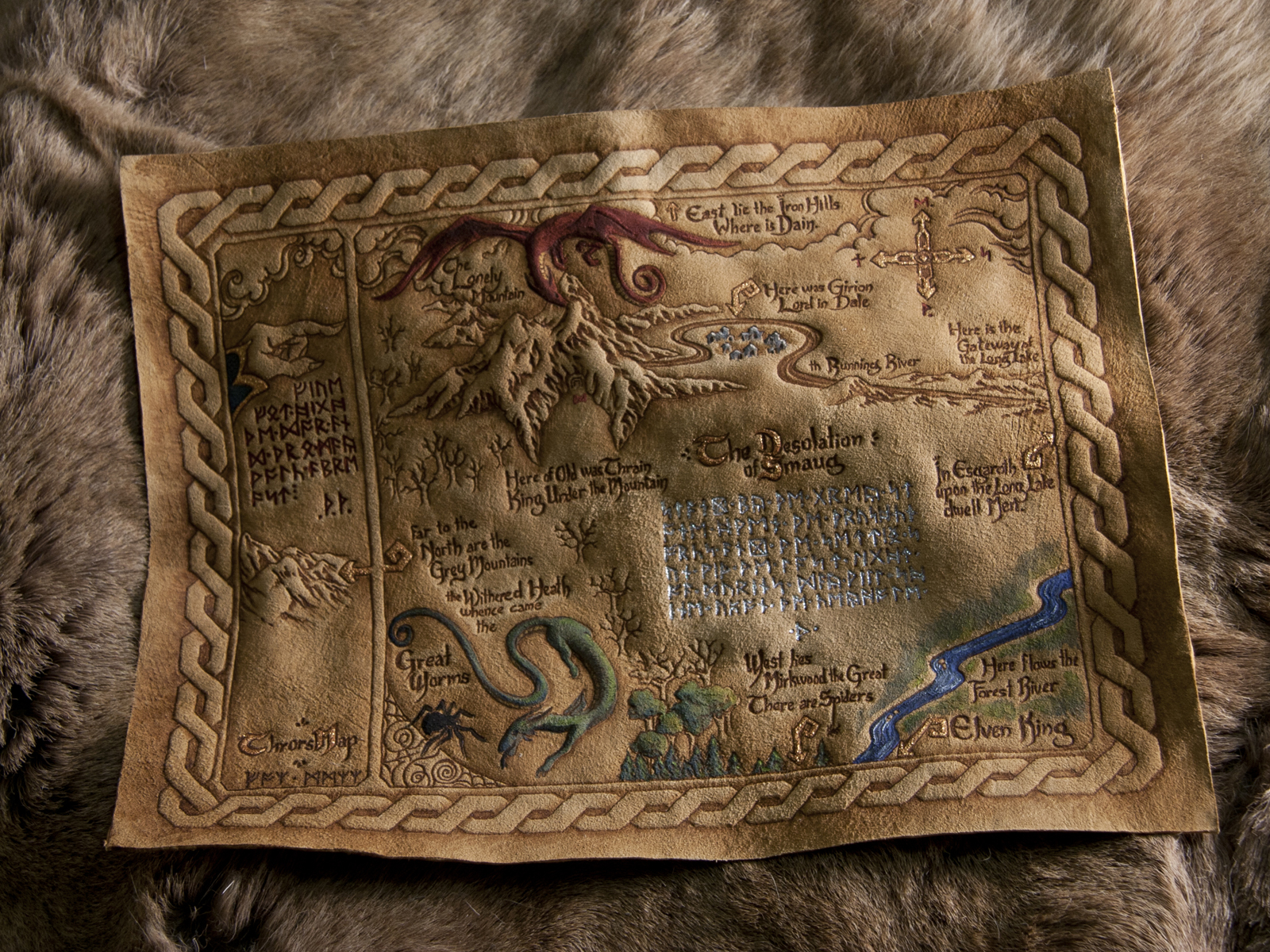 The Hobbit – Thror’s Original Buckskin Map