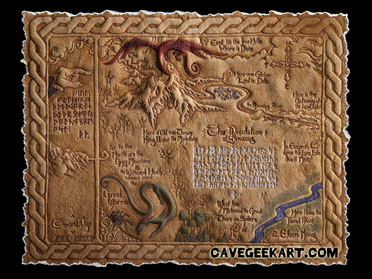 The Hobbit - Thror's Map Reproduction - Fantasy Map Prints &amp; Original ...