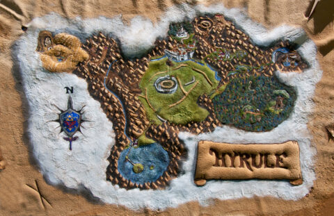 The Legend of Zelda Ocarina of Time Hyrule Map scaled