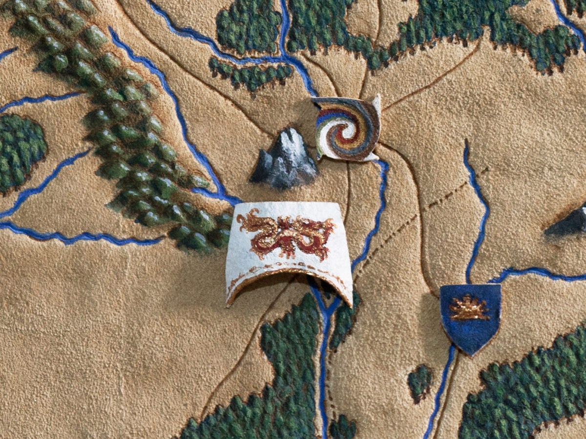 Wheel of Time World Map Dragon Banner