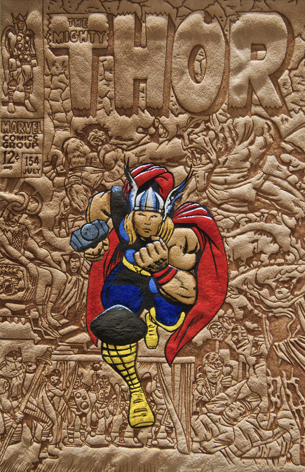 Marvel’s Thor #154 Cover by Jack Kirby: Original Buckskin